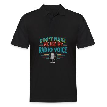 Ne me forcez pas à utiliser ma voix radio - Polo Homme - noir - Devant - Kai (181cm)