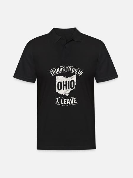 Ting at foretage sig i Ohio 1. Forlad sjovt Ohio-meme - Herre poloshirt - sort
