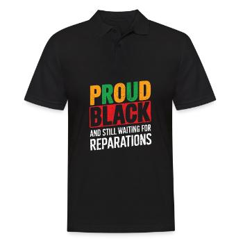 Fier Noir toujours en attente de réparations Humour - Polo Homme - noir - Devant - Kai (181cm)