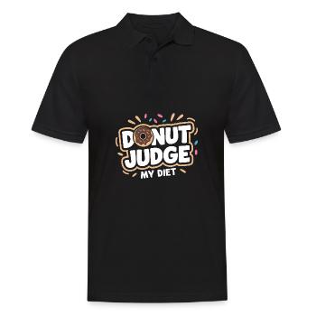 Donut judge my Diet Funny Doughnut lover Pun - Polo Homme - noir - Devant - Kai (181cm)