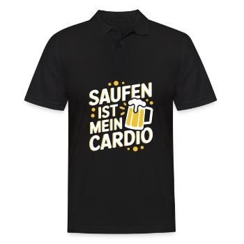 Drinking is my cardio - Men's Polo Shirt - black - Front - Kai (181cm)