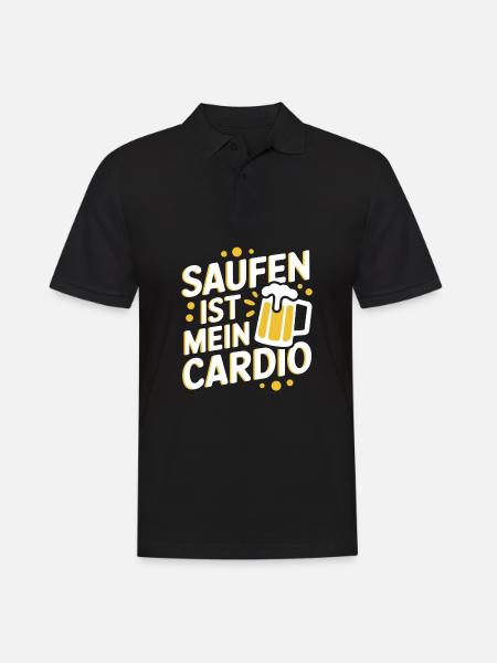 Drinking is my cardio - Men's Polo Shirt - black