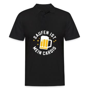 Drinking is my cardio - Men's Polo Shirt - black - Front - Kai (181cm)