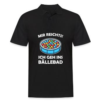 I've had enough, I'm going to the ball pit! Party Costume Sar - Men's Polo Shirt - black - Front - Kai (181cm)
