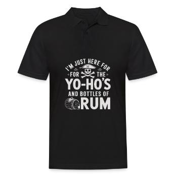 Je suis juste ici pour les Yo-Ho’s et les bouteilles de rhum Sea - Polo Homme - noir - Devant - Kai (181cm)