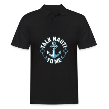 Talk Nauti to me Drôle de jeu de mots - Polo Homme - noir - Devant - Kai (181cm)