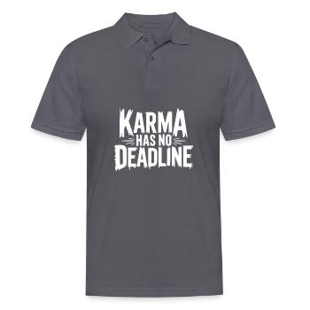 Karma hat keine Frist Schicksal Schicksal Balance - Männer Poloshirt - Anthrazit - Vorne - Nico (186cm)