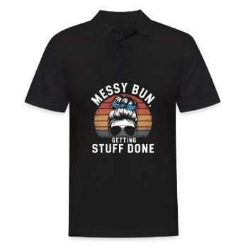Unordentliches Brötchen Dinge erledigen Humor Putzen - Männer Poloshirt - Schwarz - Vorne - Kai (181cm)