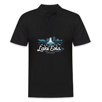 Lake Eola Orlando Florida Urlaub Souvenir - Männer Poloshirt - Schwarz - Vorne - Kai (181cm)