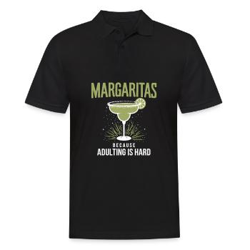 Margaritas, weil Erwachsenwerden schwer ist Lustiges Getränk - Männer Poloshirt - Schwarz - Vorne - Kai (181cm)