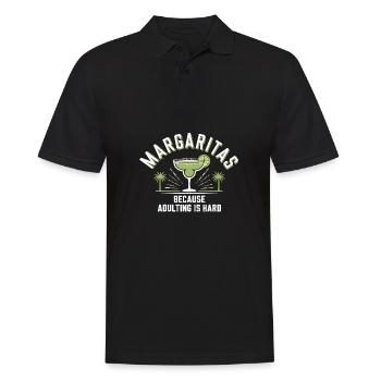 Margaritas, weil Erwachsenwerden schwer ist Lustiges Getränk - Männer Poloshirt - Schwarz - Vorne - Kai (181cm)