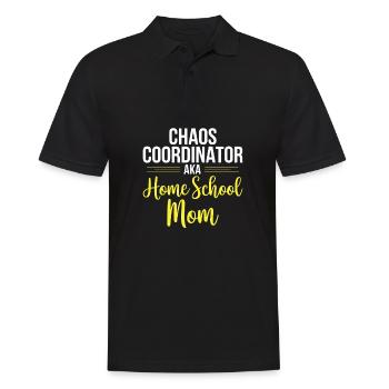 Chaos Choordinator aka Home School Mom - Men's Polo Shirt - black - Front - Kai (181cm)
