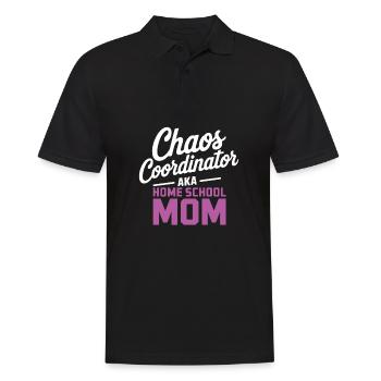 Chaos Choordinator alias Maman école à la maison - Polo Homme - noir - Devant - Kai (181cm)