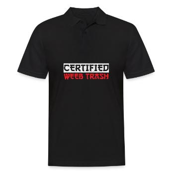 Zertifizierter Weeb Lustiger Anime Girl Fans Liebhaber - Männer Poloshirt - Schwarz - Vorne - Kai (181cm)