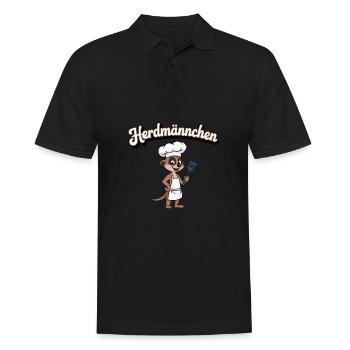 Herdmännchen Erdmännchen Wortwitz Koch - Men's Polo Shirt - black - Front - Kai (181cm)
