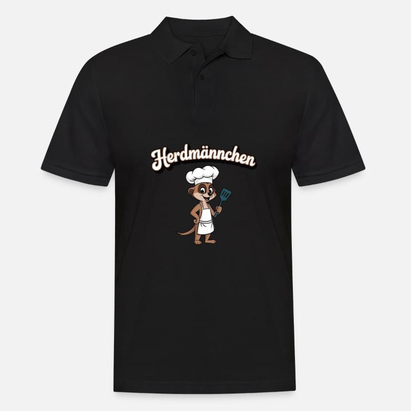 Herdmännchen Erdmännchen Wortwitz Koch - Men's Polo Shirt - black