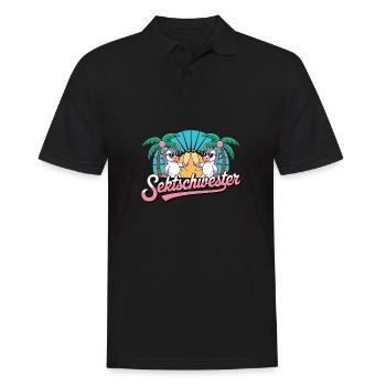 Infirmière Petite amie Boire Bière Alcool Fête E - Polo Homme - noir - Devant - Kai (181cm)