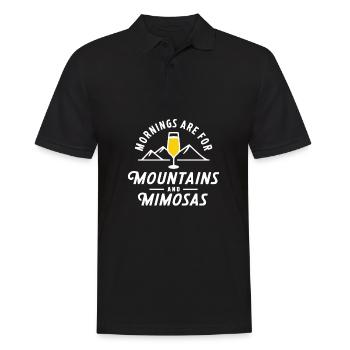 Les matins sont pour la montagne et les mimosas Randonnée - Polo Homme - noir - Devant - Kai (181cm)