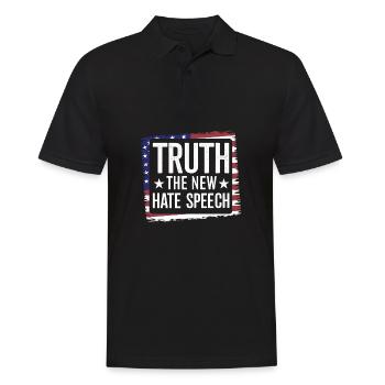 Truth the new Hate Speech Against Political - Men's Polo Shirt - black - Front - Kai (181cm)