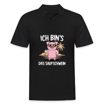 C’est moi l’alcool cochon buvant de la bière alcool fête - Polo Homme - noir - Devant - Kai (181cm)