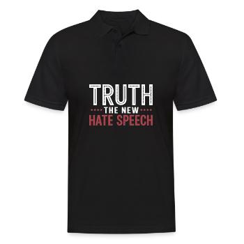 La vérité, le nouveau discours de haine contre la DEI Politique - Polo Homme - noir - Devant - Kai (181cm)