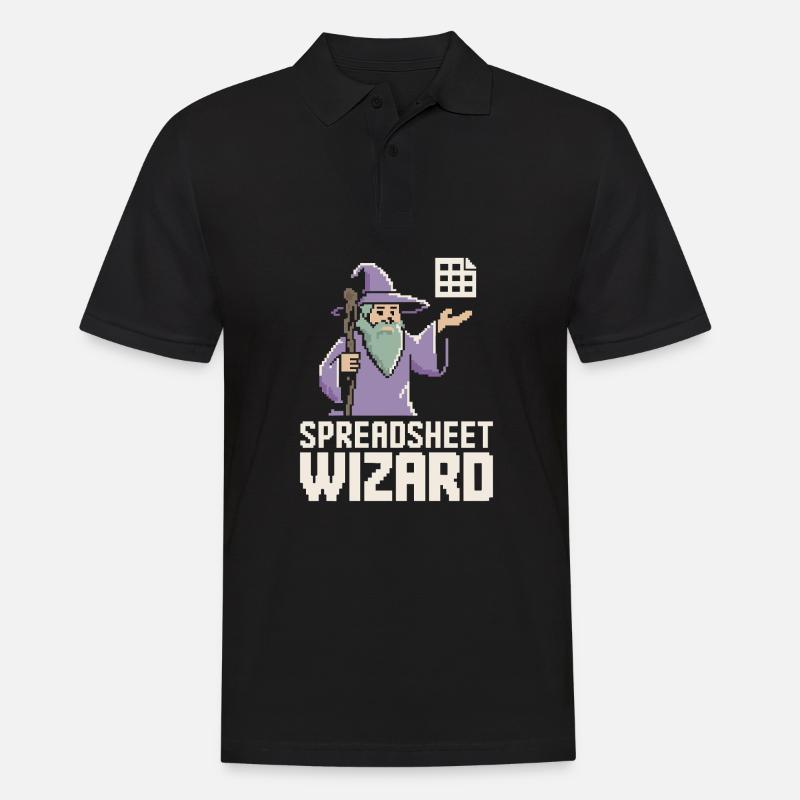 Spreadsheet Wizard Funny Controller Accountant - Men's Polo Shirt - black