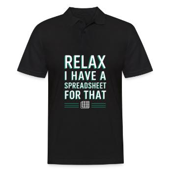 Relax i have a Spreadsheet for that Accountant - Men's Polo Shirt - black - Front - Kai (181cm)