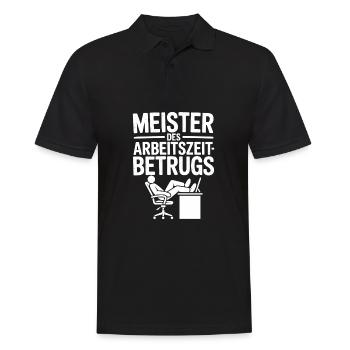 Maître de la fraude au temps de travail Dicton amusant - Polo Homme - noir - Devant - Kai (181cm)