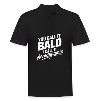 Vous l’appelez chauve, je l’appelle aérodynamique sarcastique - Polo Homme - noir - Devant - Kai (181cm)