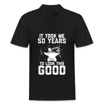 Forging Birthday Gift | Blacksmith Birthday - Men's Polo Shirt - black - Front - Kai (181cm)