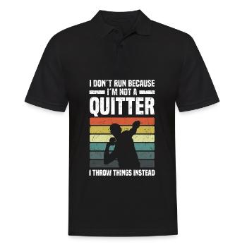 Kugelstoßen Leichtathletik | Sport Athlet Geschenk - Männer Poloshirt - Schwarz - Vorne - Kai (181cm)