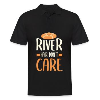 Rafting Wassersport - Männer Poloshirt - Schwarz - Vorne - Kai (181cm)