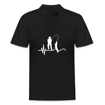 Pêche pêche pêche - Polo Homme - noir - Devant - Kai (181cm)