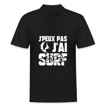 J’peux pas j’ai surf - Polo Homme - noir - Devant - Kai (181cm)
