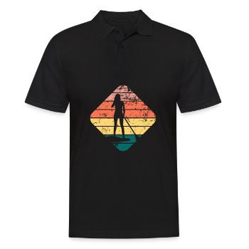 Stand Up Paddling - Men's Polo Shirt - black - Front - Kai (181cm)
