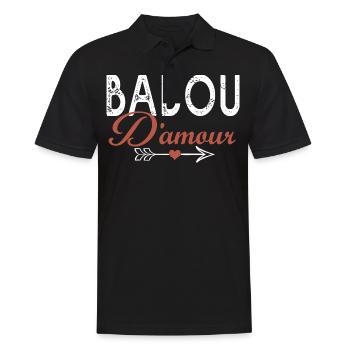 babou d'amour cadeau grand-mère papy, papa, maman - Polo Homme - noir - Devant - Kai (181cm)