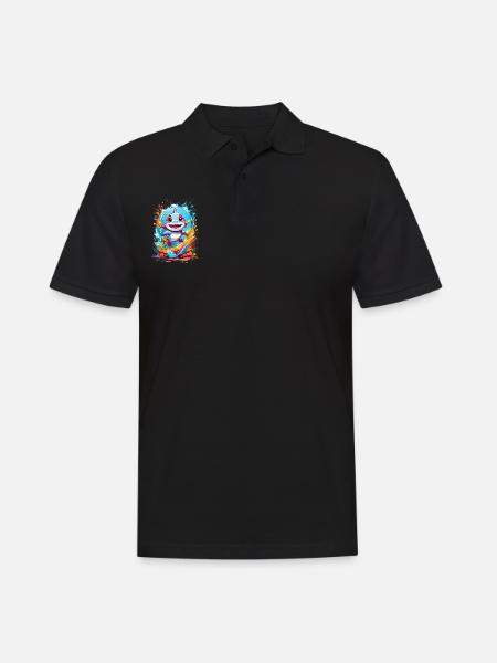 Hai - Männer Poloshirt - Schwarz