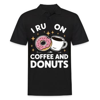 Donut Donuts Süßigkeiten Bagel - Männer Poloshirt - Schwarz - Vorne - Kai (181cm)