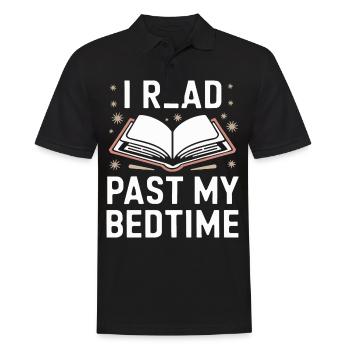 Bücher Buch lesen Bücherei Bibliothek Bücherwurm - Männer Poloshirt - Schwarz - Vorne - Kai (181cm)