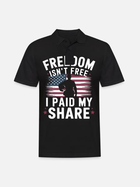 Veteran Military Soldier - Men's Polo Shirt - black