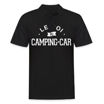 roi du camping car cadeau humour camping-car - Polo Homme - noir - Devant - Kai (181cm)