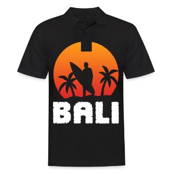 Surf surf surf de Bali Surf surfergirl - Polo Homme - noir - Devant - Kai (181cm)