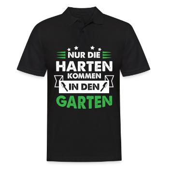Only the hardest come in the garden gift - Men's Polo Shirt - black - Front - Kai (181cm)