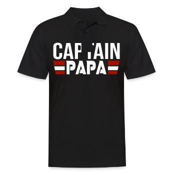 Dad captain dad gift Christmas birthday - Men's Polo Shirt - black - Front - Kai (181cm)