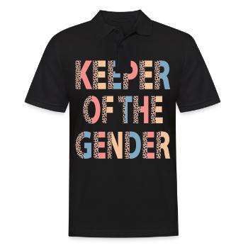 Keeper of the Gender Leopard Gender Revel Party - Men's Polo Shirt - black - Front - Kai (181cm)