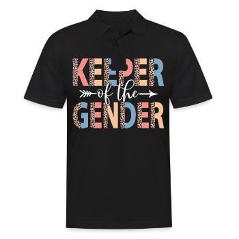 Keeper of the Gender Leopard Gender Revel Party - Men's Polo Shirt - black - Front - Kai (181cm)