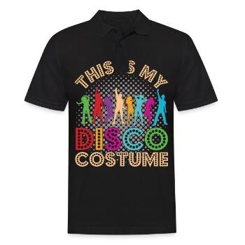 This Is My Disco Costume Shirt Rétro Vintage 70's - Polo Homme - noir - Devant - Kai (181cm)
