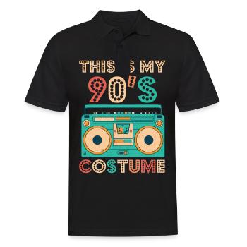 This Is My 90s Costume Shirt 1990s Retro Vintage - Männer Poloshirt - Schwarz - Vorne - Kai (181cm)