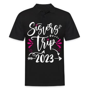 Sisters Trip 2023 Vacation Travel Funny Sisters - Männer Poloshirt - Schwarz - Vorne - Kai (181cm)