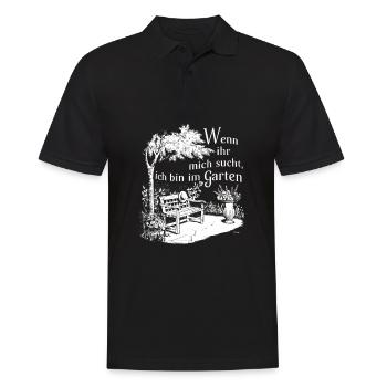 If you're looking for me, I'm in the garden - Men's Polo Shirt - black - Front - Kai (181cm)
